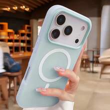 Fresh Candy Color Jelly 2-In-1 Magnetic Phone Case Compatible With Iphone 18 Pro Max 18 Pro, Matte Touch Anti-Drop Hard Shell Compatible With Iphone 16e 17e 17 Pro Max 15 14 13 11 16 Pro Max 12 - Light Cyan - View 1