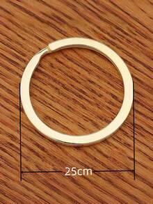 10/20/30/50/100pcs Polished Silver Stainless Steel Round Hole Flat Key Rings Keychains Rhodium Plated Round Split Key Rings DIY Wholesale Christmas - Gold - View 7