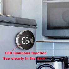 SOKANY Multifunctional Round Timer, Supports Countdown/Count Up, Powered By 3 AAA Batteries, Large LED Display, 3 Mute Modes, Rotatable, Magnetic, Compact. Suitable For Cooking, Baking, Classroom, Learning And Sports. - Silver - View 7