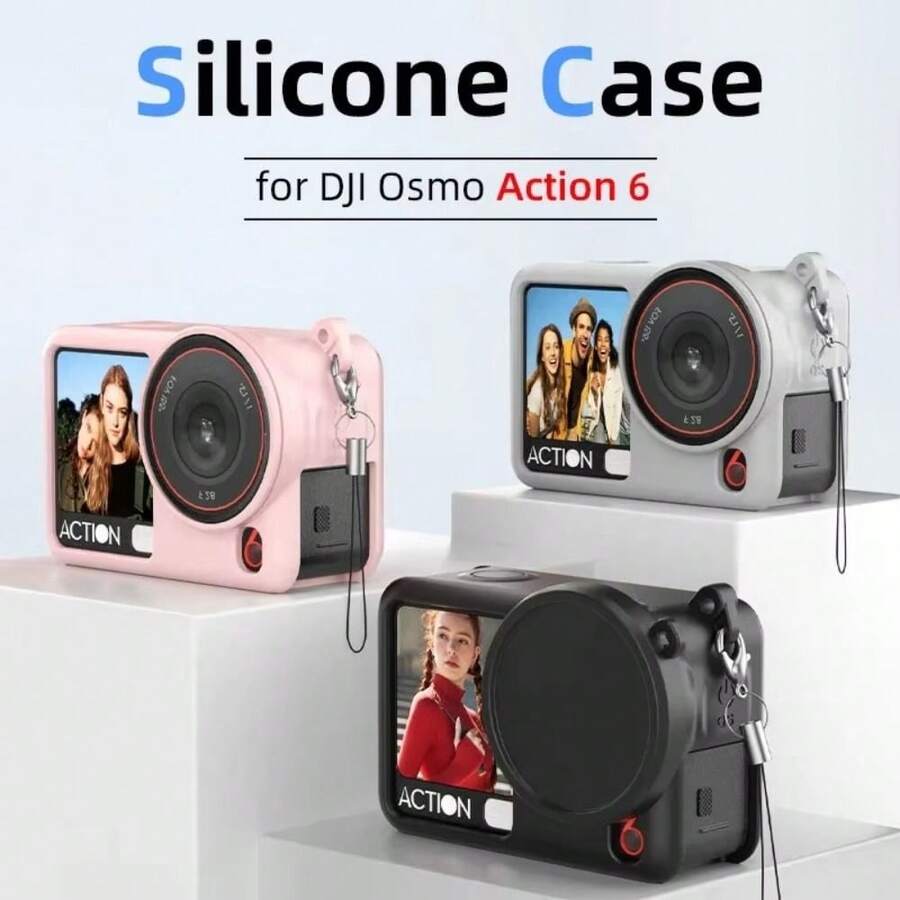 Osmo Action 6 矽膠保護殼，附鏡頭保護蓋，防刮保護殼配件 - 查看 1