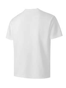 1 buah Kaos Pria Lengan Pendek Putih Kerah Bulat, Jahitan Kontras, Patchwork Dekonstruksi, Kain Rajut Tebal, Dapat Dicuci dengan Mesin, Gaya Fashion Retro Minimalis, Cocok untuk Pemakaian Sehari-hari Kasual - Putih - View 7