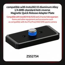 Placa de tornillo 1/4 con base de liberación rápida magnética, adaptador de montaje rápido para cámara de acción - Ver 7