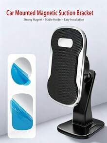 1pc Car Magnetic Phone Holder, Suitable For Center Console, Universal Type, Multi-Function Magnetic Adhesive Phone Mount, Dashboard Navigation Phone Holder - Magnetic Phone Mount - View 7