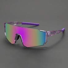 1pc Unisex One-Piece Fashion Outdoor Eyeglasses, Suitable For Daily Wear, Driving, Cycling, Hiking, Beach Surfing - Goggles - Multi-colored - View 1