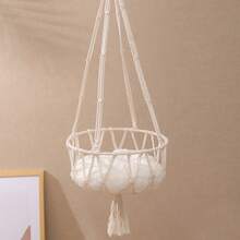 Hand-Woven Bohemian Style Hanging Cat Hammock, Includes Hanging Kit, Suitable For Indoor/Outdoor Home Decor, Ceiling Cat Room, Can Be Used For Playing, Sleeping, Climbing And Resting - one-size - View 7
