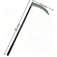 1pc Halloween Grim Reaper Scythe Prop, Giant Scythe Costume Accessory For Adults, Suitable For Cosplay, Performance And Horror Theme Party Decoration - Sickle Style - View 3