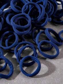 200/100/50/1pc High Elasticity Ponytail Hair Bands, Navy Blue, Seamless, Elastic Hair Bands, Home, Hair Accessories, Reusable, Outdoor Garden Decoration, Fan, Room Decoration, Teacher Gift, Wedding Decoration, Holiday Accessories, Garden Furniture, Garden, DIY, Bedroom Decoration, Kitchen Decoration, Dorm Essentials, Storage Room, Travel Essentials, Bachelorette Party Supplies, Office Desk Accessories, Home Decor - Multicolor - View 5