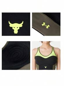 Under Armour Women's Colorblock Casual Daily Sports Bra - Black/Yellow - View 5