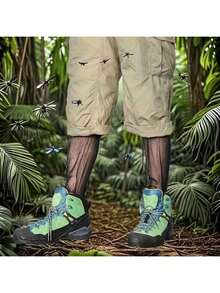 Mosquito Repellent Leg Socks, Breathable Mesh Insect Protection Leggings, Lightweight Anti-Mosquito Cover For Outdoor Hiking Camping - A - View 10