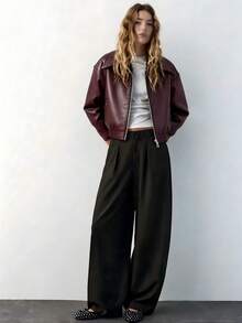 Wine Red Casual Style