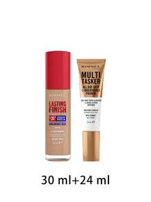 Rimmel 【組合裝】Lasting Finish 35小時持妝粉底液 200號柔和米色 30ml + Multi-Tasker 全日抓妝透氣妝前乳 24ml - 200 柔和米色+半透明 - 查看 2