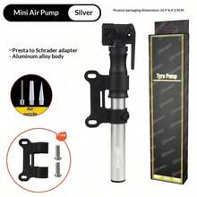 1 Buah Pompa Sepeda Mini Multifungsi Portabel Tekanan Tinggi dengan Kaki Lipat, Desain Genggam Ergonomis, Selang Berputar untuk Ban Katup Amerika dan Prancis - MultiWarna - View 10
