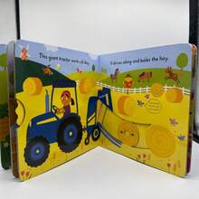 Libro de imágenes con páginas interiores plegables de cartón educativo, adecuado para lectura familiar, aprendizaje temprano de inglés, iluminación cognitiva, desarrollo del lenguaje, aplicable para Halloween y Navidad - Multicolor - Ver 13