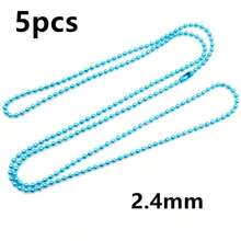 5件 65公分長 1.5-2.4mm 球珠鏈項鍊含連接件 DIY珠寶製作配件 - iron chains - 查看 9
