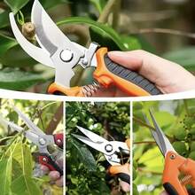 Set Gunting Pangkas Taman Tugas Berat 7 Buah, Gunting Genggam Ambidextrous, Gunting Pangkas Bypass dan Gunting Pangkas dengan Pegangan Oranye Ergonomis dan Tas Penyimpanan, Cocok untuk Perawatan Rumput dan Pohon, Gunting Pangkas/Pemetik Buah/Pemangkas Multifungsi, Cocok untuk Perawatan Rumput dan Pemeliharaan Pohon - A - View 3