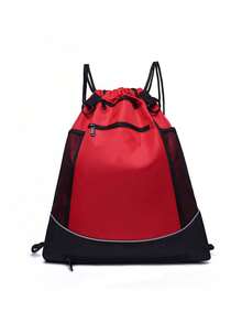Multifunctional Sports Drawstring Net Bag Backpack With Independent Mesh Ball Storage Bag Portable Basketball Net Bag With Zipper Pocket Suitable For Men Women Basketball Soccer Volleyball And Rugby Sports Equipment Storage Basketball Gear - Multicolor - View 13