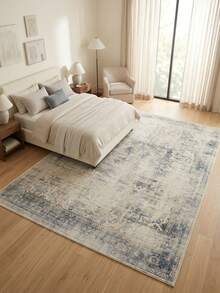 1pc Vintage American Luxury Distressed Bohemian Rectangular Soft Faux Cashmere Machine Washable Area Rug, Suitable For Living Room, Bedroom, Entrance, Bathroom, Hallway, Patio, Kitchen, Indoor/Outdoor, All-Season Large Size Floor Mat, Home Decor - Multicolor - View 1
