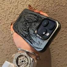 [شحن في الموقع خلال 24 ساعة] غطاء هاتف محمول Fundas Apple The Black Angel متوافق مع الموديلات 16، 15، 14، 13، 12، 11 Pro Max، X، XR، XS Max، 8 و 7 Plus، مع واقي خلفي مطفي مقاوم للسقوط. هدية مثالية - صورة واحدة - مشاهدة 4