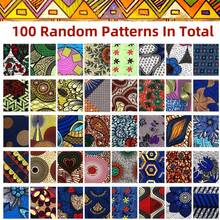 100pcs African Wax Print Fabric - Pre-Cut 4x4 Inch Squares, Random Colors, Suitable For Patchwork, DIY Sewing, Scrapbooking. | Multi-Color African Textile Craft Fabric, DIY Sewing Fabric, Handmade Accessories - 100PCS - View 2