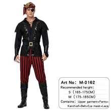 Halloween Men's Pirate Cosplay Costume Captain Jack Sparrow Costume Medieval Men's Carnival Party Set - Multicolor - View 13