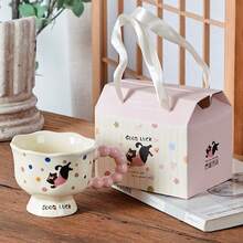1 chiếc cốc cà phê gốm sáng tạo dễ thương, quà tặng nhỏ - Nhiều màu - Xem 6