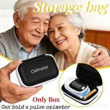 Pulse Oximeter Storage Case Hard EVA Portable Carrying Bag, Fingertip Pulse Oximeter Protective Box, Mini Travel Medical Organizer Pouch, Storage For Oximeter & Battery, Home Outdoor Elder Health Care Gadget Carry Bag - Multicolor - View 3