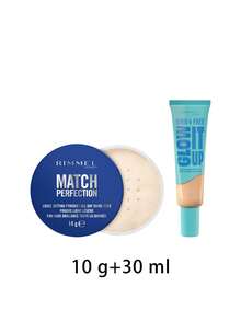 Rimmel [Bundle] Match Perfection Loose Setting Powder 001 Translucent 10 G + Kind & Free Glow It Up Moisturising Skin Tint 010 Rose Ivory 30 Ml - 001 Translucent+010 Rose Ivory - View 2