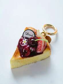 1 pieza Lindo mini llavero realista de comida, llavero de pastel, accesorio de regalo colgante - Multicolor - Ver 11