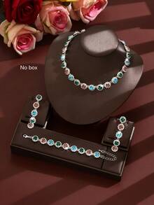 1 Set Fashion Bohemian Style Jewelry Set, Versatile For Dates, Parties, Anniversaries, Birthdays - Multicolor - View 1