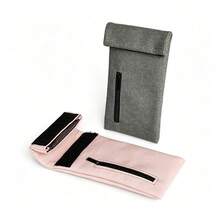 Minimalist Adhesive Style Discount Smoking Accessories Storage Bag, Portable ID Card & Lipstick Organizer, Sealed Travel Storage Pouch, Grey/Pink 2 Colors Available! Essential For Smokers! Holiday Gift! Valentine's Day Gift! - 1 - View 4