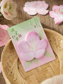 1pc Random Flower Shape Sticky Notes Notepad, Student Office Supplies, School Supplies, Back To School - Multicolor - View 2