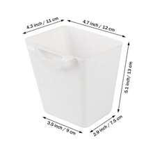 8 Pack Hanging Cup Holders, Multipurpose Rolling Cart Accessories Utility Cart Accessories For Art And Craft Supplies, Space Saving Hanging Storage Basket Pencil Holder Makeup Organizers - White - View 5