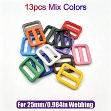 HSDOUBLE 13pcs/Pack Multi-Color Plastic Tri-Glide Slider Buckles, 10/15/20/25mm Webbing Buckles, Suitable For Pet Leashes, Backpacks, DIY Sewing - 13pcs - View 9