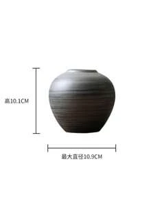 1個陶瓷花瓶 侘寂風 黑白小花瓶 創意乾燥花插花 茶道花器 - 詔寂風花瓶 - 查看 13
