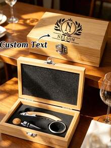 1pc Customized Personalized Whiskey Glassware Set (With Wooden Box) Engraved Whiskey Gift, Square Whiskey Glasses; Groomsman/Birthday/Father's Day Gift, Father's Day Gift, Wedding Gift, Gift For Dad. - Silver - View 1