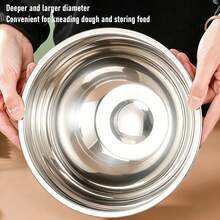 8-Piece Stainless Steel Mixing Bowl Set With Lids And Measuring Spoons, Stackable Mixing Bowls For Cooking, Baking, And Food Prep - Black - View 3