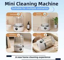 Akane Portable USB Rechargeable Mini Washing Machine, Built-In 2 X 1200mAh Batteries, Suitable For Travel Laundry, Specifically For Washing Underwear, Panties, Socks, Tea Cloths, Small Towels, With LED Display, One-Touch Operation, Space-Saving Design, Suitable For Dorms, RVs, Bathrooms, Vertical Storage, Dorm Essential, Lightweight And Durable Plastic Material, Compact Cleaning Solution, Suitable For Dorms - Multicolor - View 9