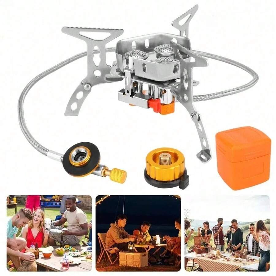 50cm Faltbarer Campingkocher Mit Getrennter Struktur, Tragbarer Outdoor-Kocher Zum Wandern & Picknick – Kompakte Einzelstruktur Zur Einfachen Aufbewahrung, Ideal Für Familien-Camp-Mahlzeiten, Gruppen-Grillen & Kochen Mit Mehreren Töpfen Im Freien - A - Übersicht 1