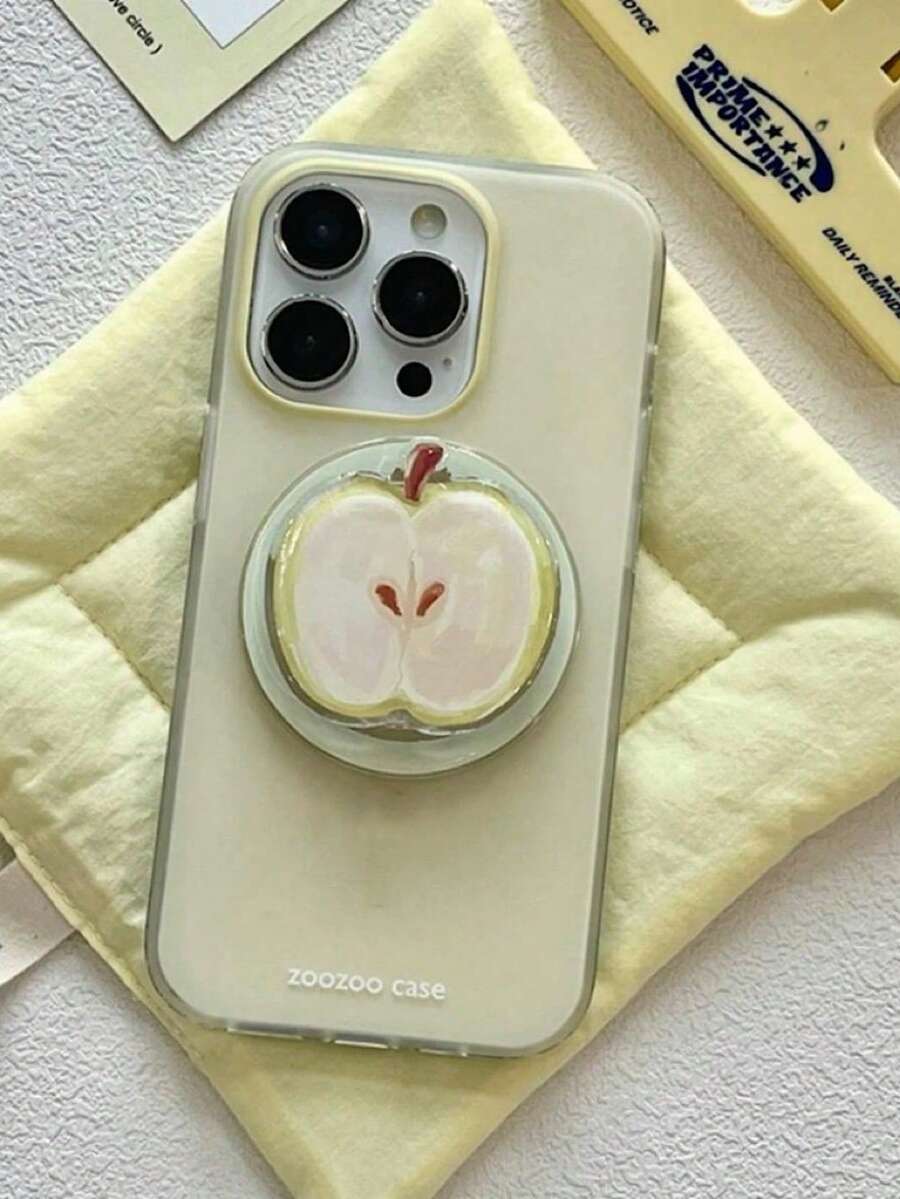 简约纯色 Apple 磁性支架兼容手机壳套装适用于 iPhone 14/13 Pro Max、iPhone 11 - 防震、硅胶、创意设计、韩式/日式风格 - 綠色 - 查看 1