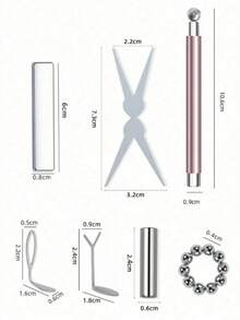 貓眼美甲磁吸工具組 1/2/7件組，專業磁吸美甲工具，包含心形磁鐵與法式貓眼磁棒，DIY貓眼凝膠美甲裝飾工具組，適用於新娘婚禮美甲、夏季度假、海灘與派對美甲，適合居家與美甲沙龍使用 - 彩色 - 查看 12