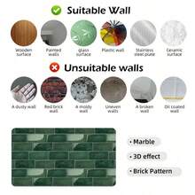 Panel Dinding Tekstur Bata Tahan Air, Stiker Ubin Dinding Perekat Mandiri yang Dapat Dilepas, Cocok untuk Dinding Dapur dan Kamar Mandi, Dapat Digunakan untuk Dekorasi Liburan, Stiker, Stiker Dinding, Stiker Vinyl, Dekorasi Rumah, Dekorasi Musim Semi - Stiker dinding imitasi ubin keramik - View 8