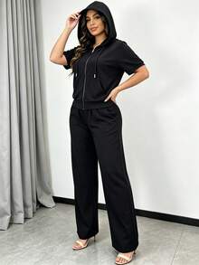 Women Two-Piece Outfits - Black - View 1