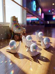 Snail Disco Ball Sun Catcher Indoor Window Decor, Refractive Desktop Ornament, Creative Home Room Decoration - A - View 7