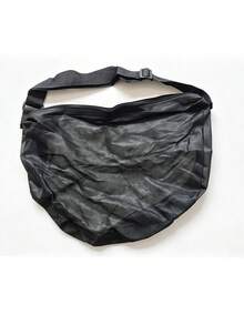 1pc Spring/Summer Breathable Mesh Pet Carrier Bag | Cat And Dog Universal Shoulder/Crossbody Bag | Lightweight Comfortable Pet Carrying Bag | Suitable For Small Dogs And Cats Travel - Black - View 6