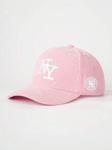 1件女款紐約刺繡NY燈芯絨棒球帽，時尚休閒帽，適合春夏/秋季旅行、海灘、度假 - 多色 - 查看 21