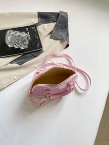 Bolso de mano vintage con diseño de concha, bolso de hombro perfecto y hermoso para mujer - Rosa - Ver 4
