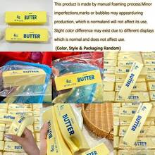 1PC Large Size Simulation Butter Stick Slow Rebound Squeeze Toy, Elastic Soft TPR Repeated Pinch Stress Relief Ornament, 4OZ BUTTER Label Wrapper Design, Fandom Merch Relax Supply, Album Matching Accessory, Fan Birthday Favor - Multicolor - View 10