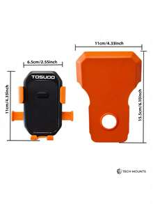 TOSUOD Universal Bicycle Motorcycle Phone Holder, 360° Rotating Adjustable Function, With Sunshade, Compatible With Most Smartphones, Enhances Riding Navigation Safety - Multicolor - View 3
