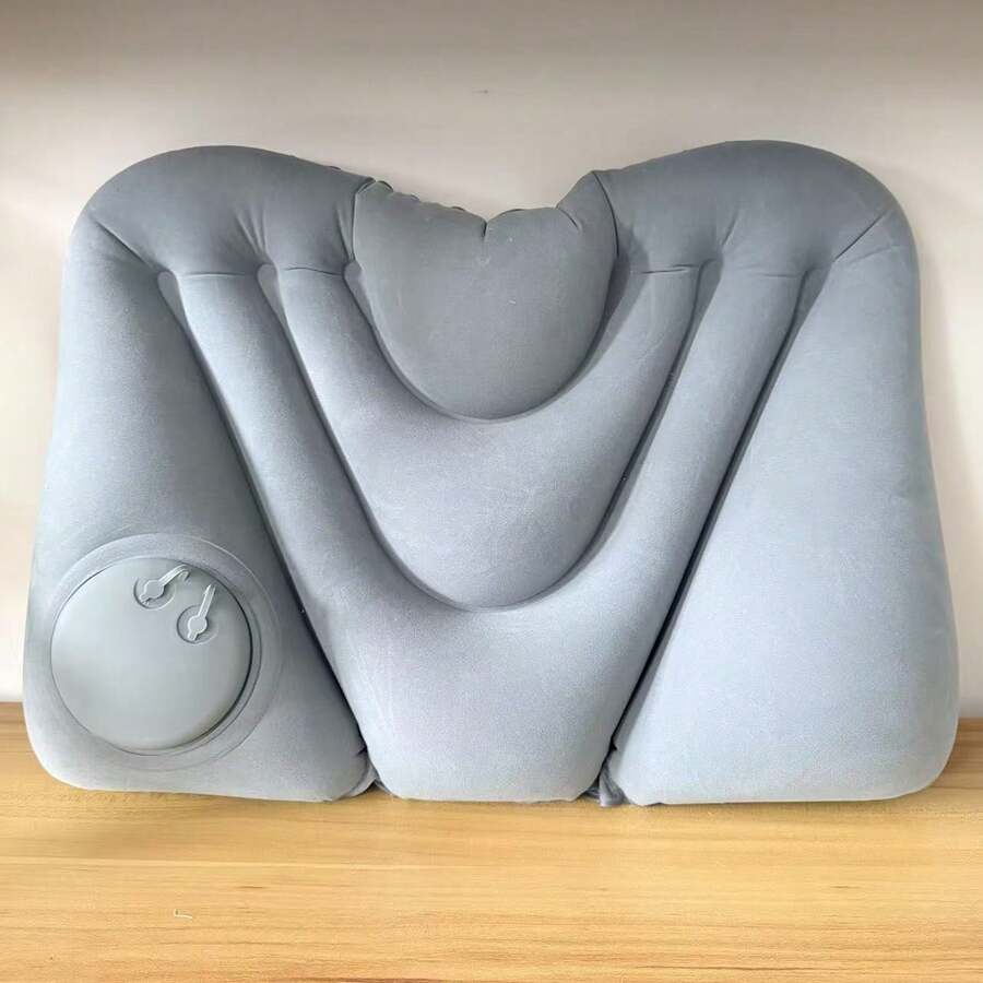 Bantal Penopang Pinggang yang Dapat Ditekan untuk Mengembung, Bantal Pinggang Portabel untuk Perjalanan, Bantalan Penopang Punggung Ergonomis untuk Kursi Kantor, Mobil, Pesawat Terbang, Pereda Nyeri, Ringan untuk Tidur Siang di Luar Ruangan - MultiWarna - View 1