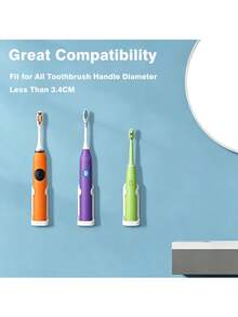 4pcs/2pcs/1pc Electric Toothbrush Holder Wall Mounted Bracket With Drainage For Household Storage Toothbrush Stand Rack Shaver Holder, Bathroom, Back To School, Home, Fast Drying, Space-Saving, Strong Adhesive, Toothbrush Organizer, Travel - Multicolor - View 7